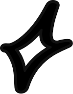 Декоративная черная звезда